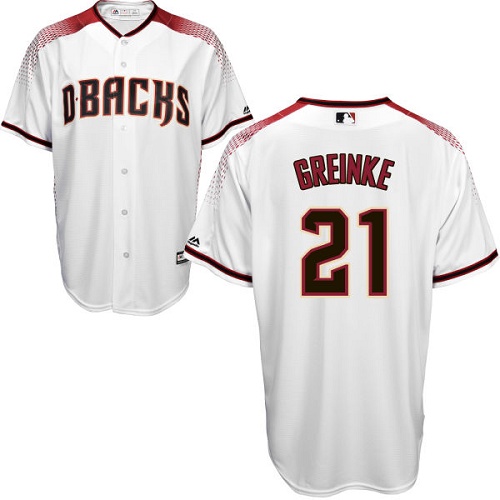 Men's Majestic Arizona Diamondbacks #21 Zack Greinke Authentic White Home  Cool Base MLB Jersey, Cheap MLB Baseball Jerseys